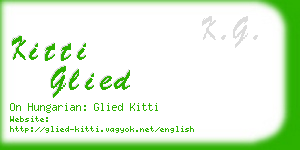 kitti glied business card